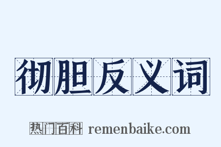 彻胆反义词是什么意思的图片